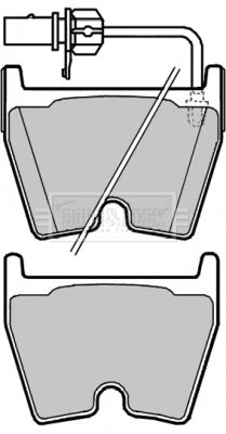 BORG & BECK Комплект тормозных колодок, дисковый тормоз BBP2138